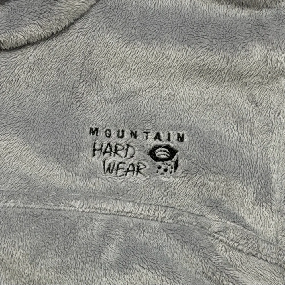 Cute Women’s Fuzzy Mountain Hard Wear Gray Fleece Vest Size Large Outdoors - Picture 3 of 8